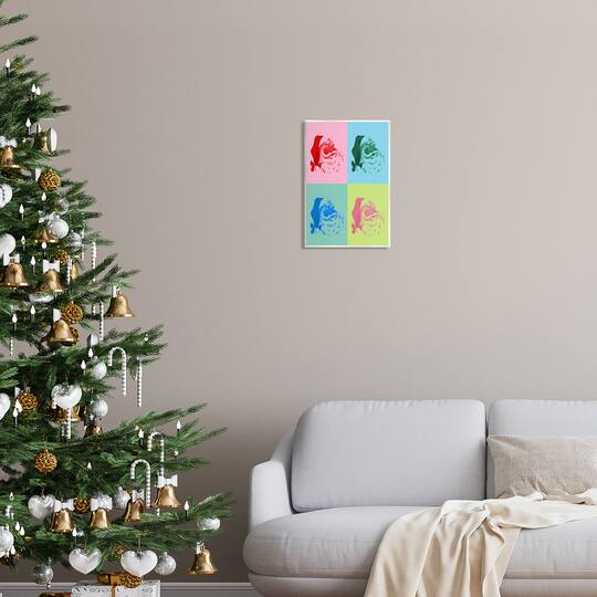 Stupell Industries Pop Style Christmas Santa Wall Plaque Art